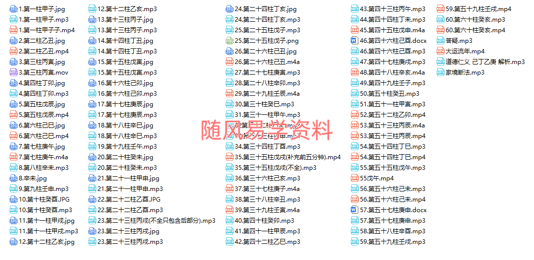 衍学盲派视频+录音+图片+文字