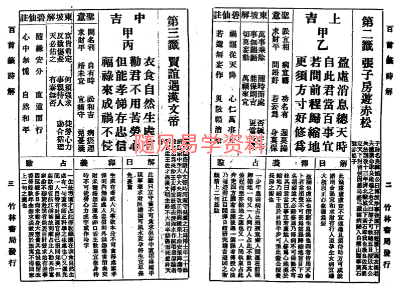 关圣帝君 城隍爷公正百首签解54双页