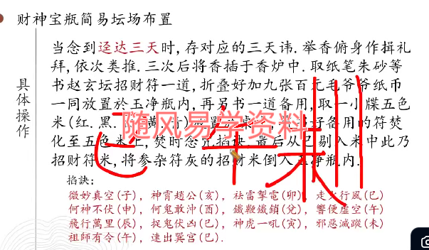 鹤元  玄门玉净宝瓶秘旨视频一集+文档
