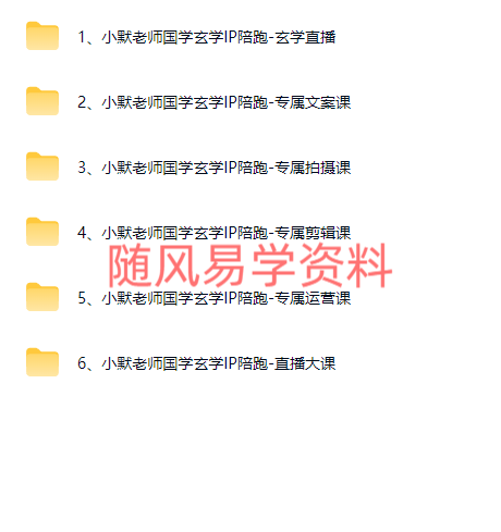 小默  国学玄学线上IP陪跑课程录音